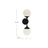 Nouveau 19-in Matte Black/Opal Matte Glass 2 Lights Wall/Vanity