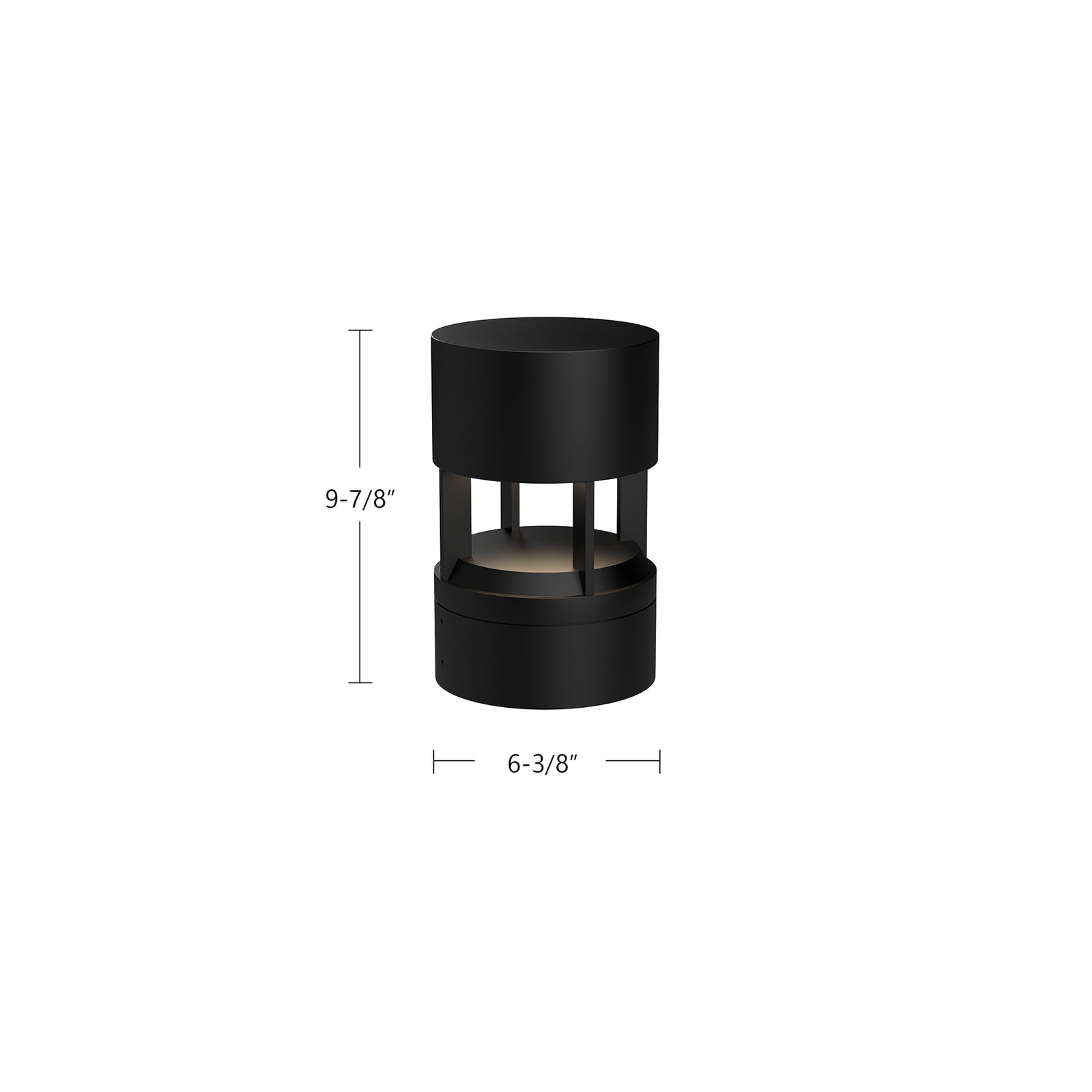 Novato 10-in Black LED Exterior Bollard
