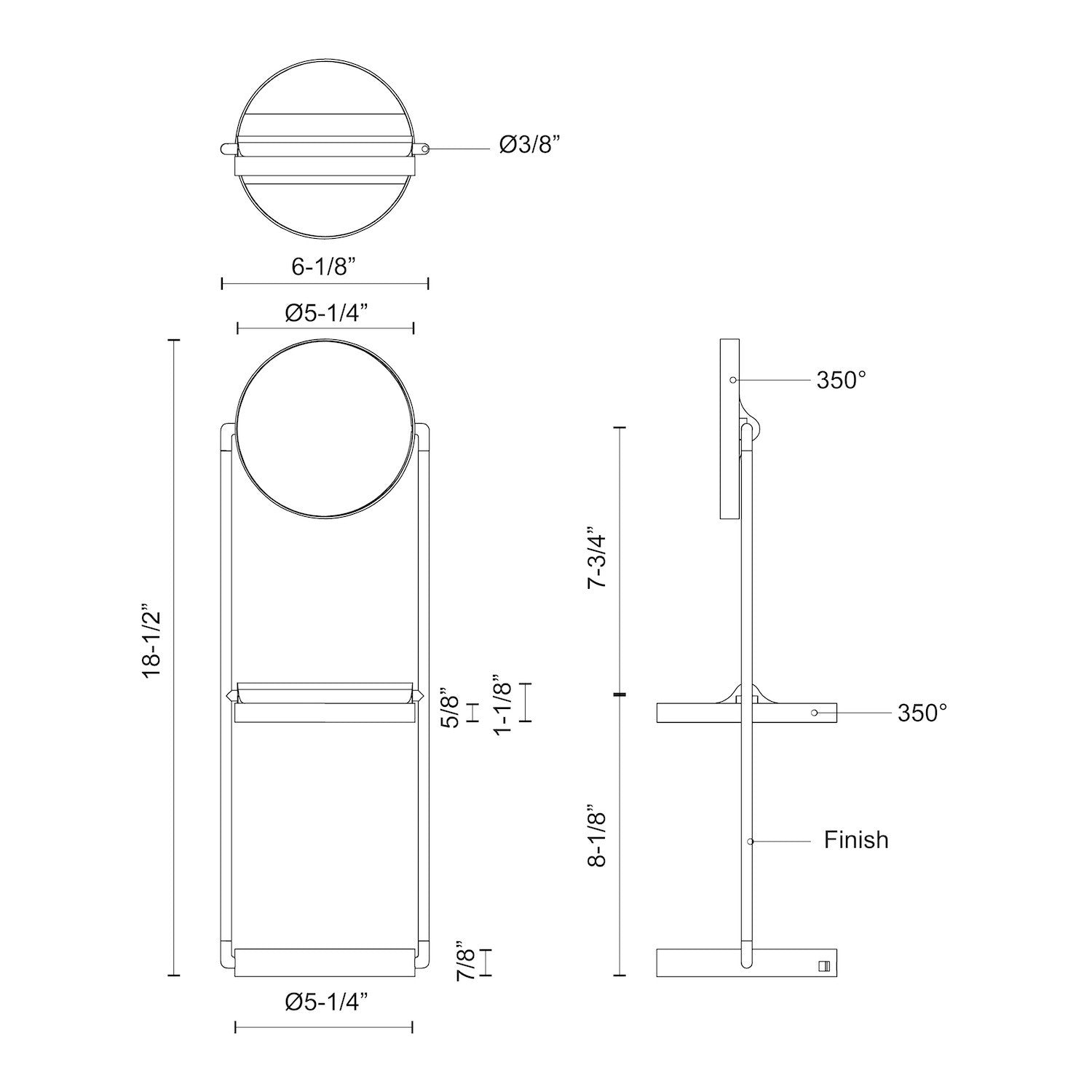Novel 18-in Black LED Table Lamp