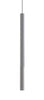 Novo Tall - Frosted Diffuser - Acrylic Single Pendant - Polished Chrome Socket