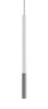 Novo Tall - Frosted Diffuser - Acrylic Single Pendant - Matte Black Socket