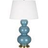 Steel Blue Triple Gourd Table Lamp