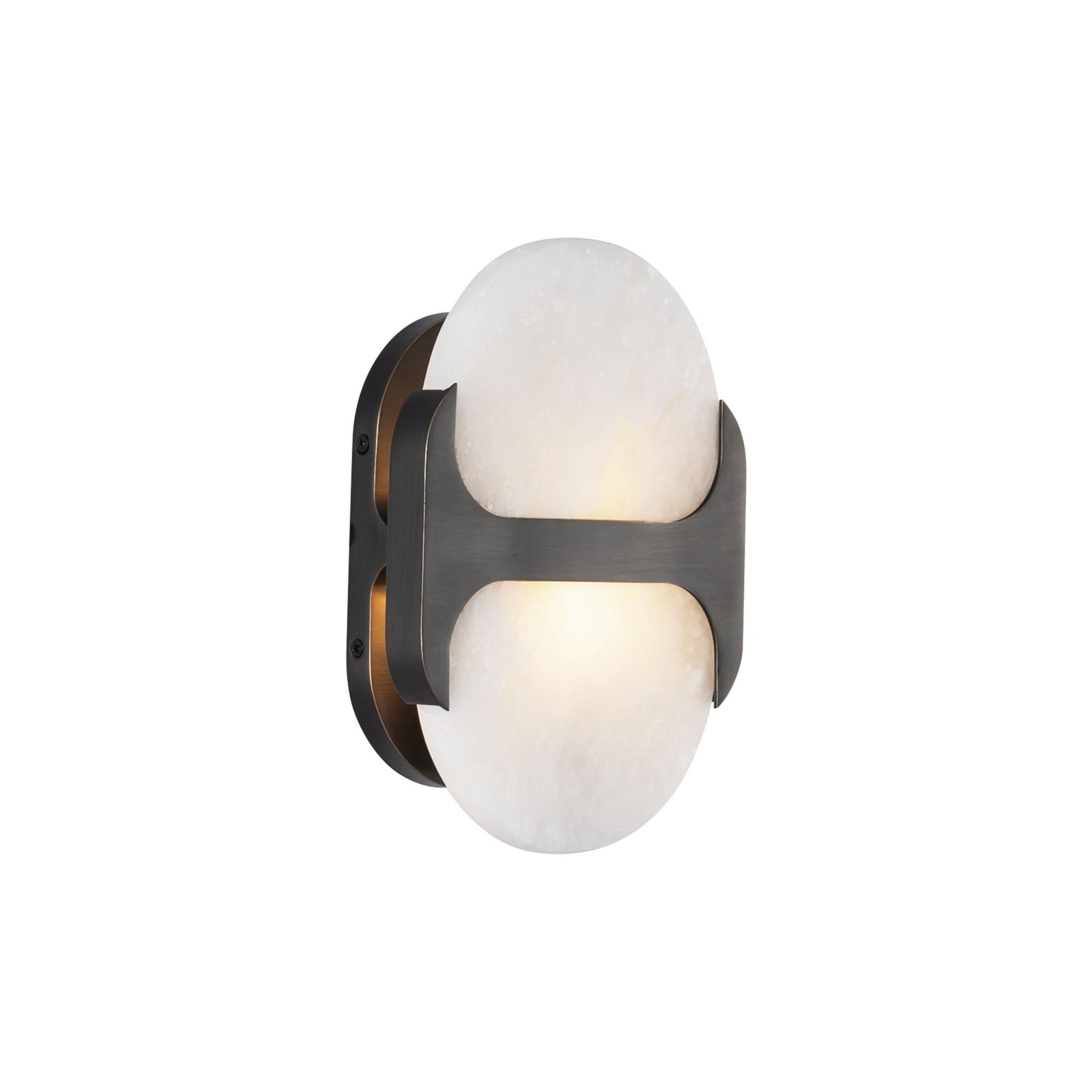 Odin 9-in Urban Bronze/Alabaster Socket Wall Vanity