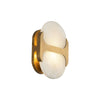 Odin 9-in Vintage Brass/Alabaster Socket Wall Vanity
