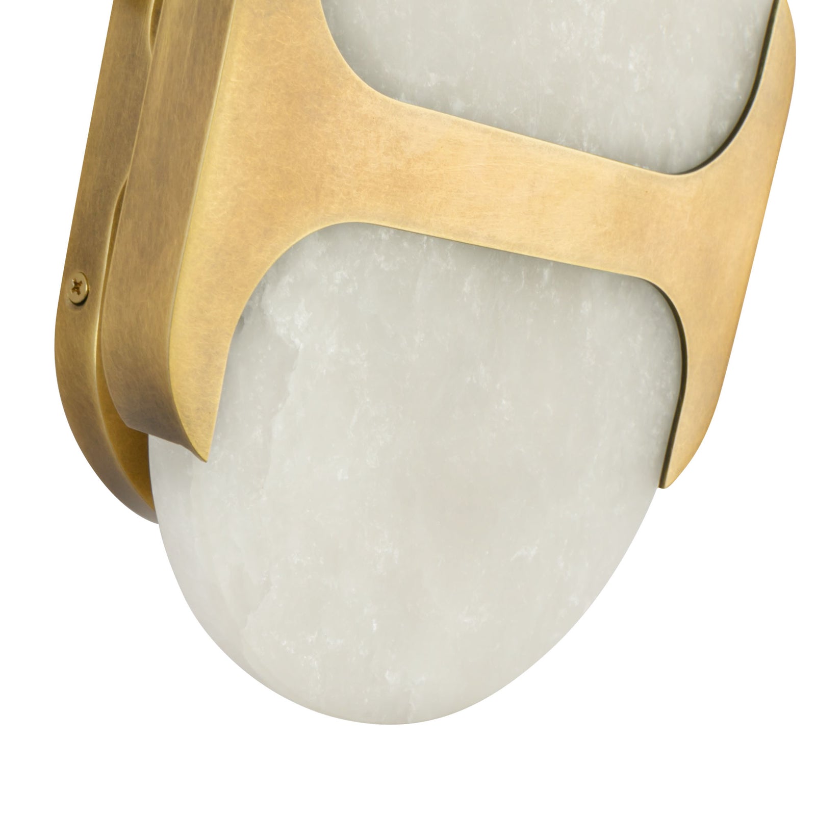 Odin 9-in Vintage Brass/Alabaster Socket Wall Vanity