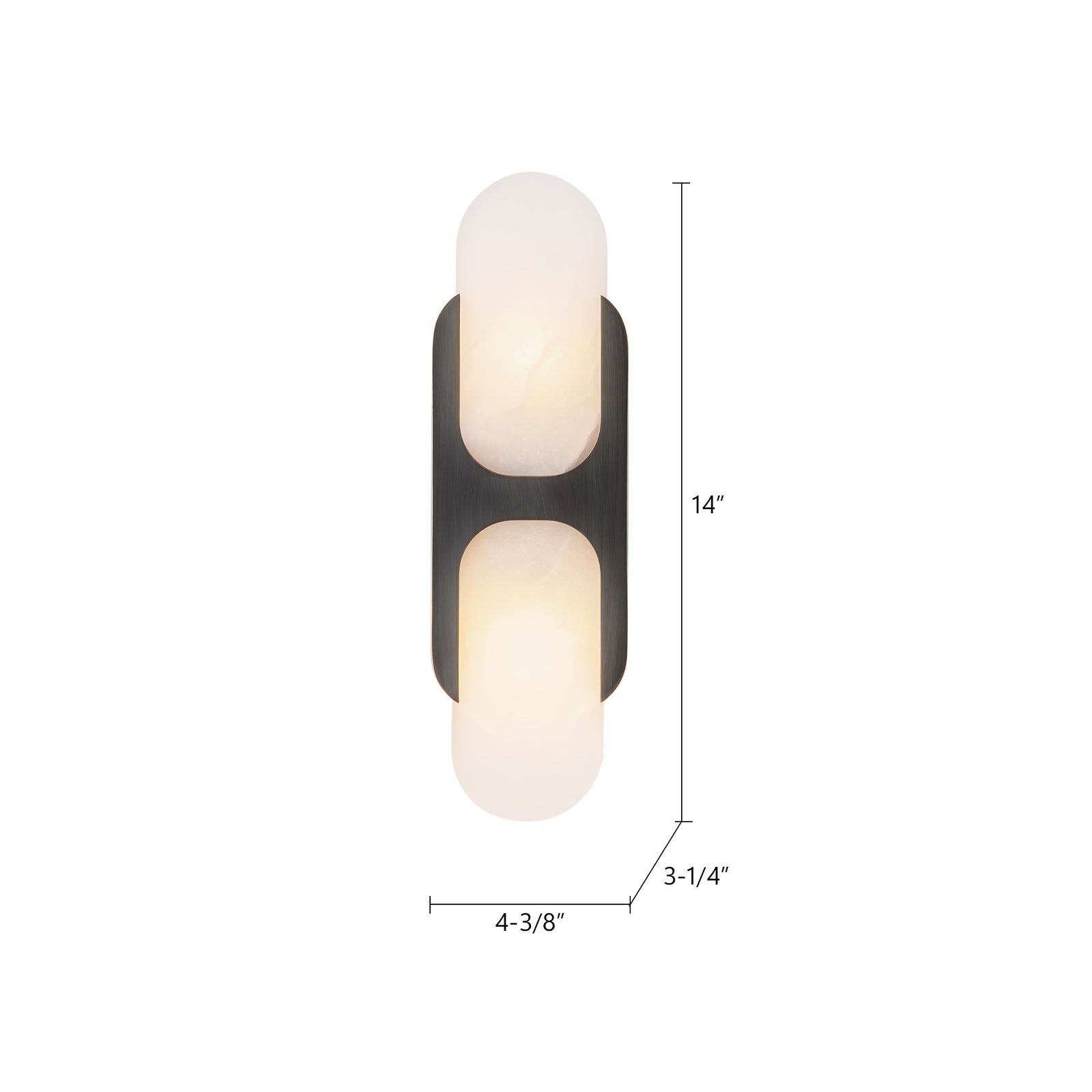 Odin 14-in Vintage Brass/Alabaster Socket Wall Vanity