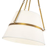 Oliver 18-in Aged Gold/White Linen 1 Light Pendant