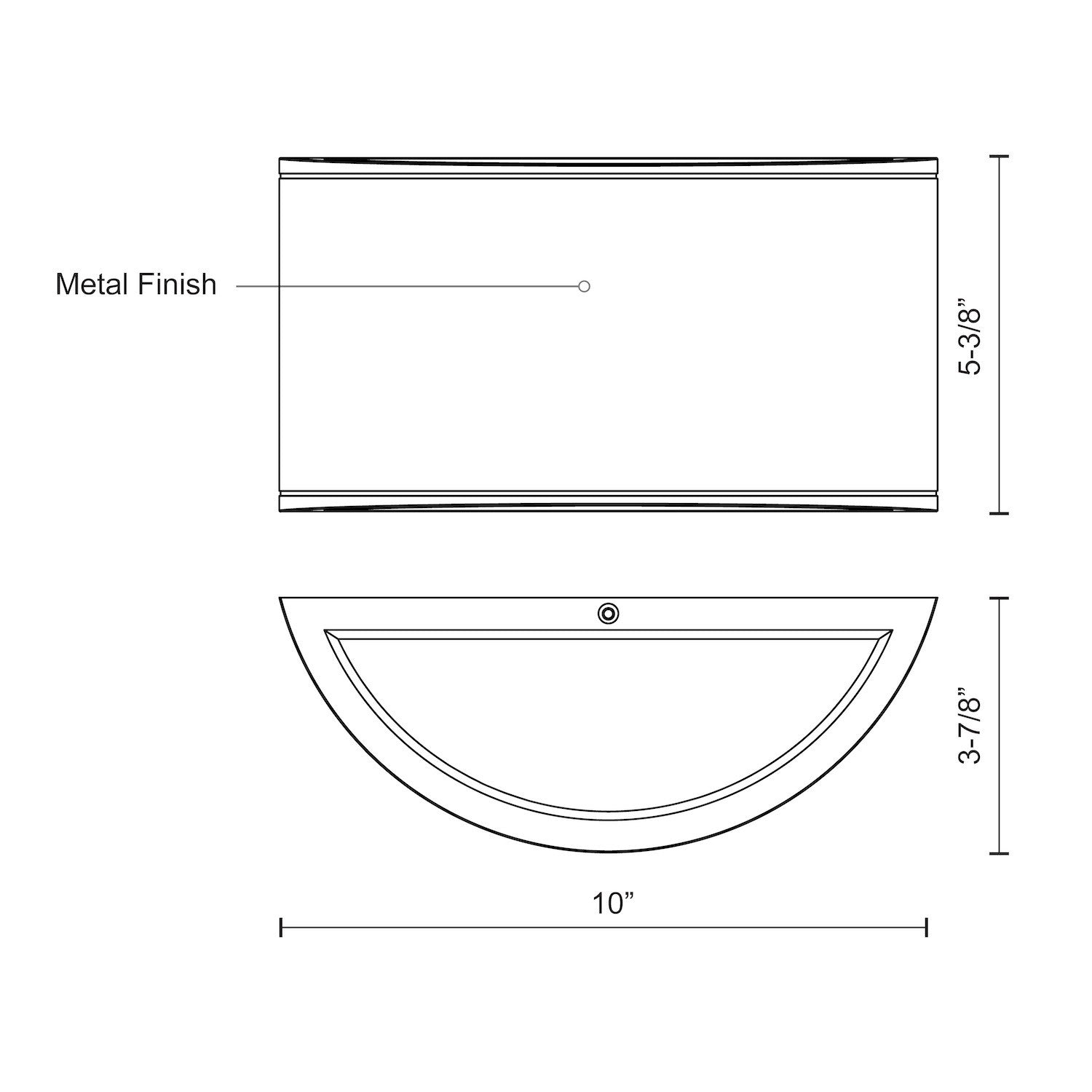 Olympus 10-in Gray LED Exterior Wall Sconce