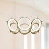 Oros 24-in Antique Brass LED Chandeliers