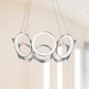 Oros 24-in Antique Silver LED Chandeliers