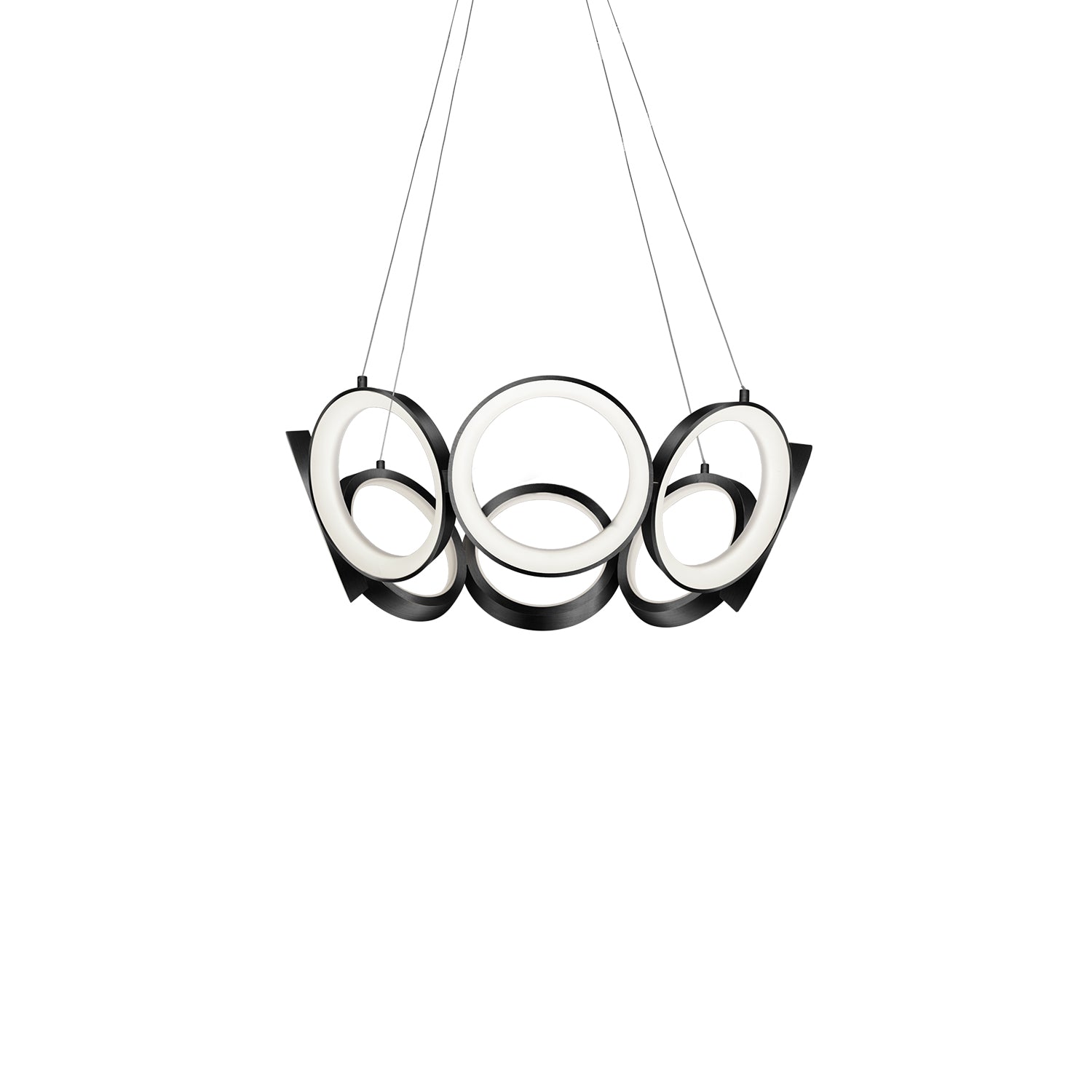 Oros 24-in Black LED Chandeliers