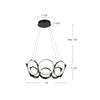Oros 24-in Antique Brass LED Chandeliers