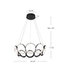 Oros 29-in Antique Brass LED Chandeliers