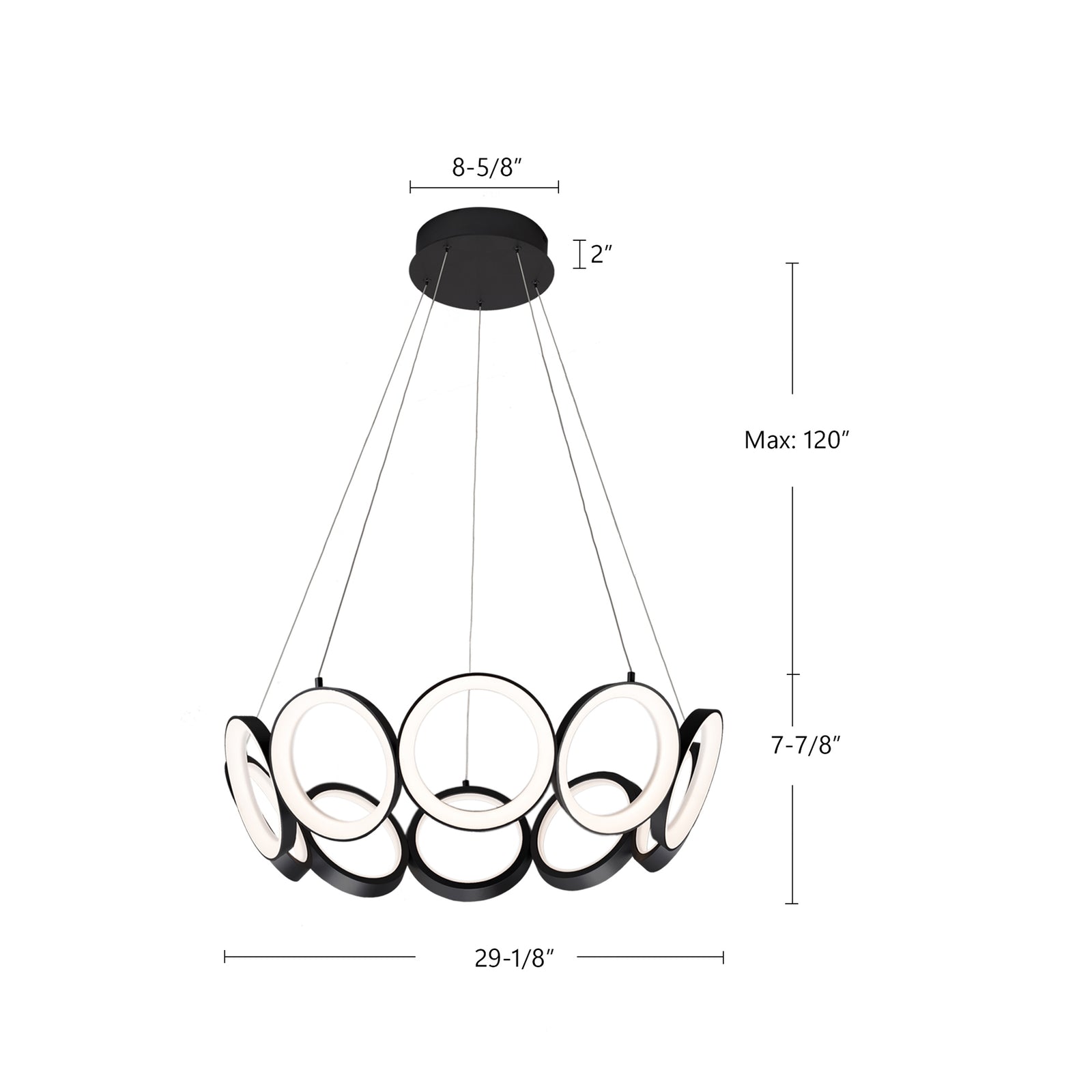 Oros 29-in Antique Brass LED Chandeliers