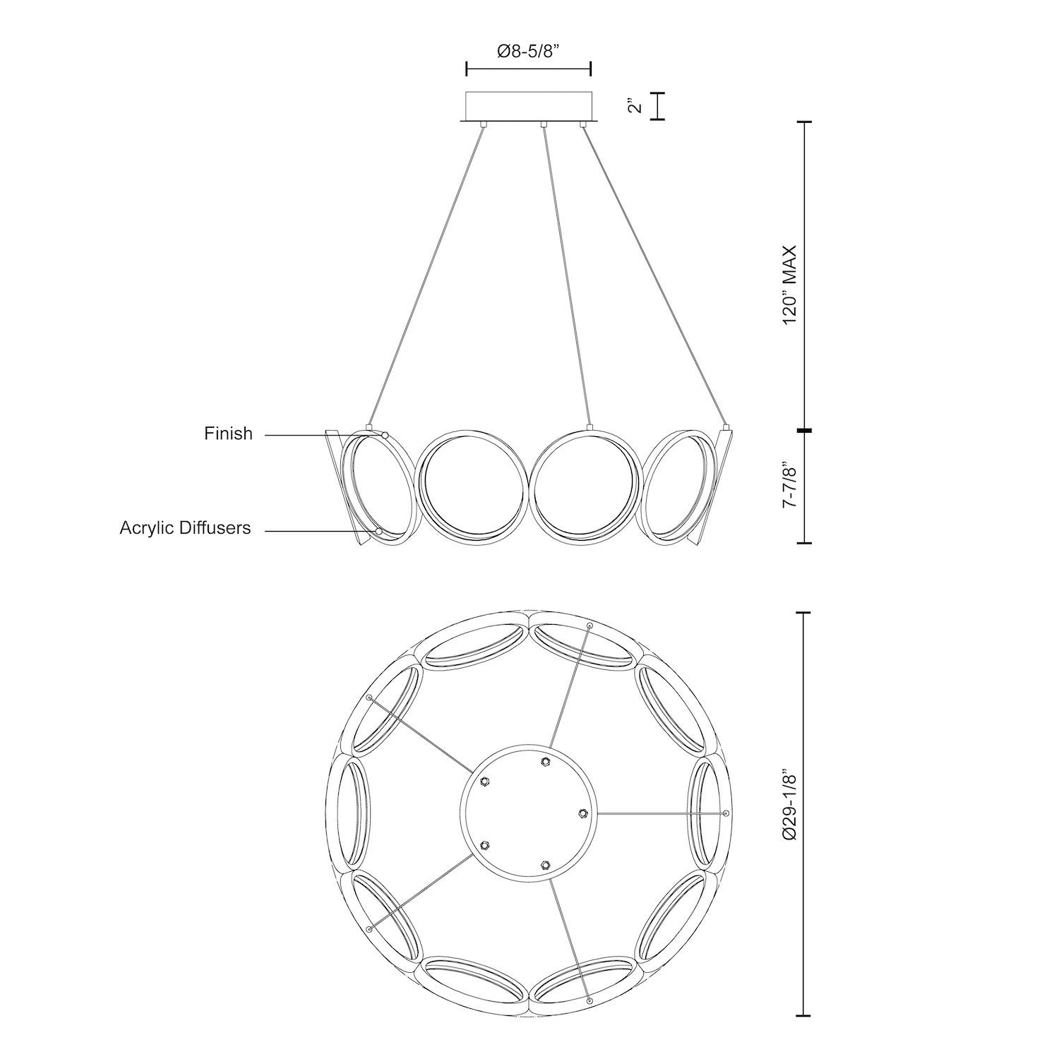 Oros 29-in Antique Brass LED Chandeliers