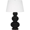 Obsidian Triple Gourd Table Lamp