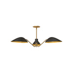 Oscar 36-in Aged Gold/Matte Black 3 Lights Pendant