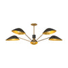 Oscar 46-in Aged Gold/Matte Black 5 Lights Pendant