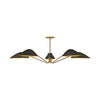Oscar 46-in Aged Gold/Matte Black 5 Lights Pendant