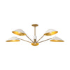 Oscar 46-in Aged Gold/White 5 Lights Pendant