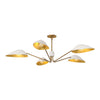 Oscar 46-in Aged Gold/White 5 Lights Pendant