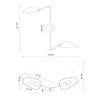 Oscar 6-in Aged Gold/Matte Black 2 Lights Wall/Vanity