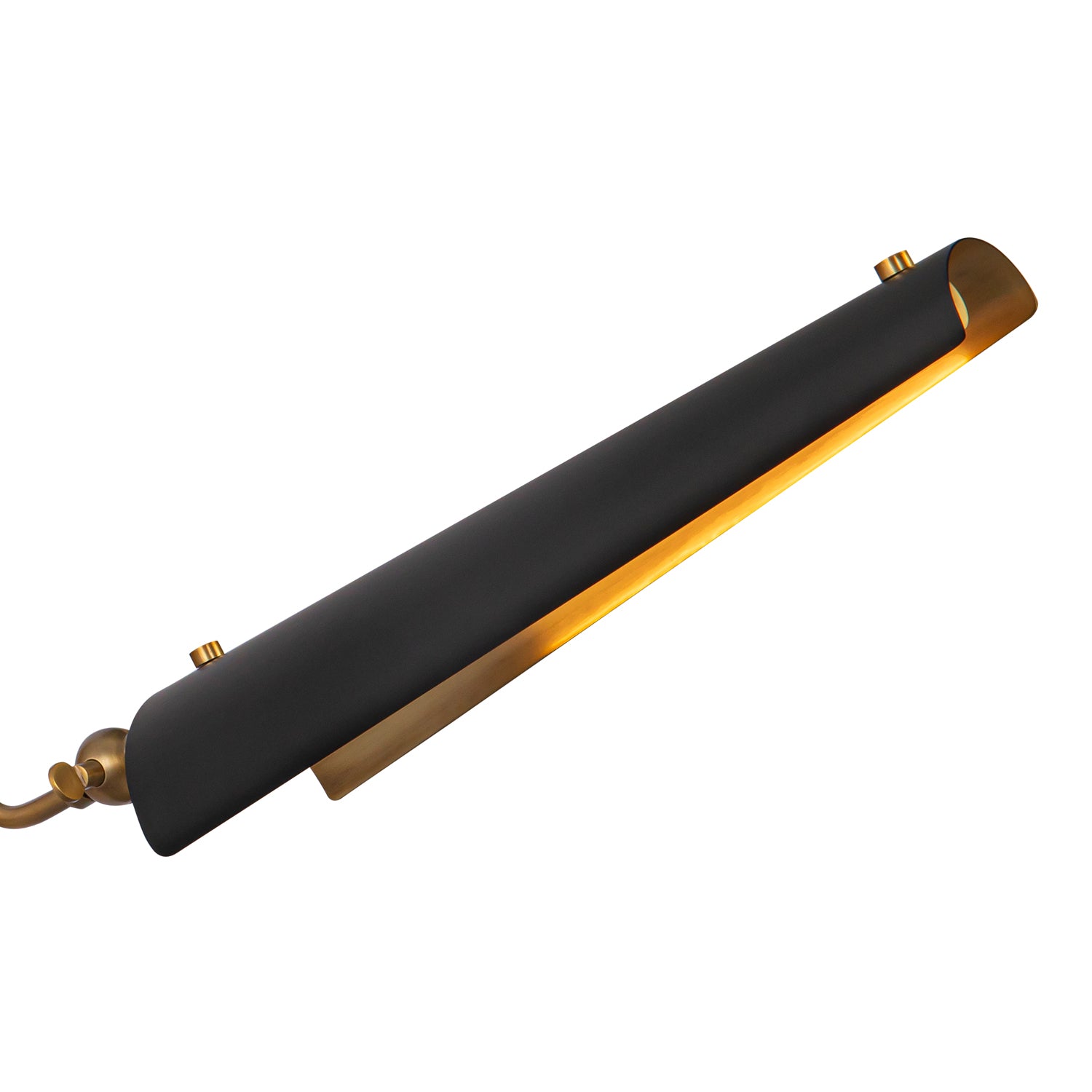Osorio 4-in Matte Black/Vintage Brass LED Wall/Vanity