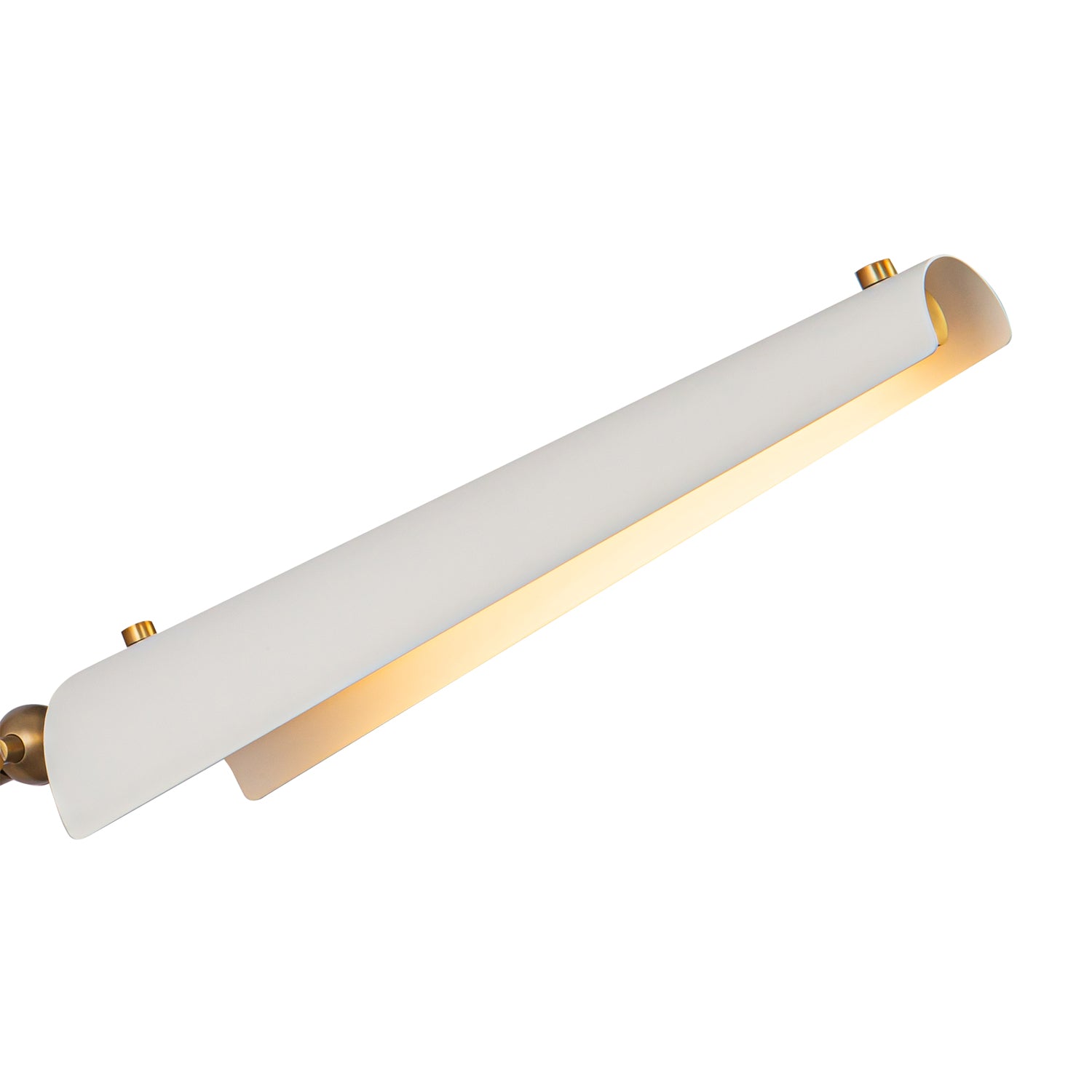 Osorio 4-in Matte White/Vintage Brass LED Wall/Vanity