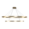 Ovale 54-in Two-Tier Brushed Gold LED Chandelier