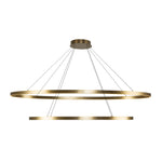 Ovale 54-in Two-Tier Brushed Gold LED Chandelier