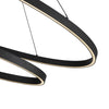 Ovale 54-in Two-Tier Black LED Chandelier