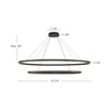 Ovale 54-in Two-Tier White LED Chandelier