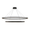 Ovale 54-in Two-Tier Black LED Chandelier