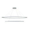 Ovale 54-in Two-Tier White LED Chandelier
