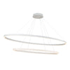 Ovale 54-in Two-Tier White LED Chandelier