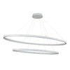 Ovale 54-in Two-Tier White LED Chandelier