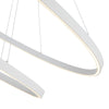 Ovale 54-in Two-Tier White LED Chandelier