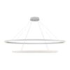 Ovale 54-in Two-Tier White LED Chandelier