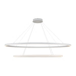 Ovale 54-in Two-Tier White LED Chandelier