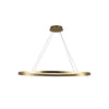 Ovale 40-in Brushed Gold LED Linear Pendant