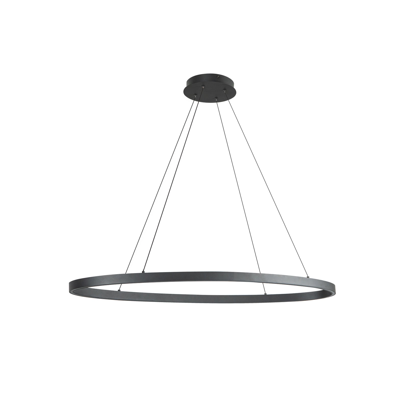 Ovale 40-in Black LED Linear Pendant