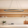 Ovale 40-in Black LED Linear Pendant