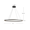 Ovale 40-in White LED Linear Pendant
