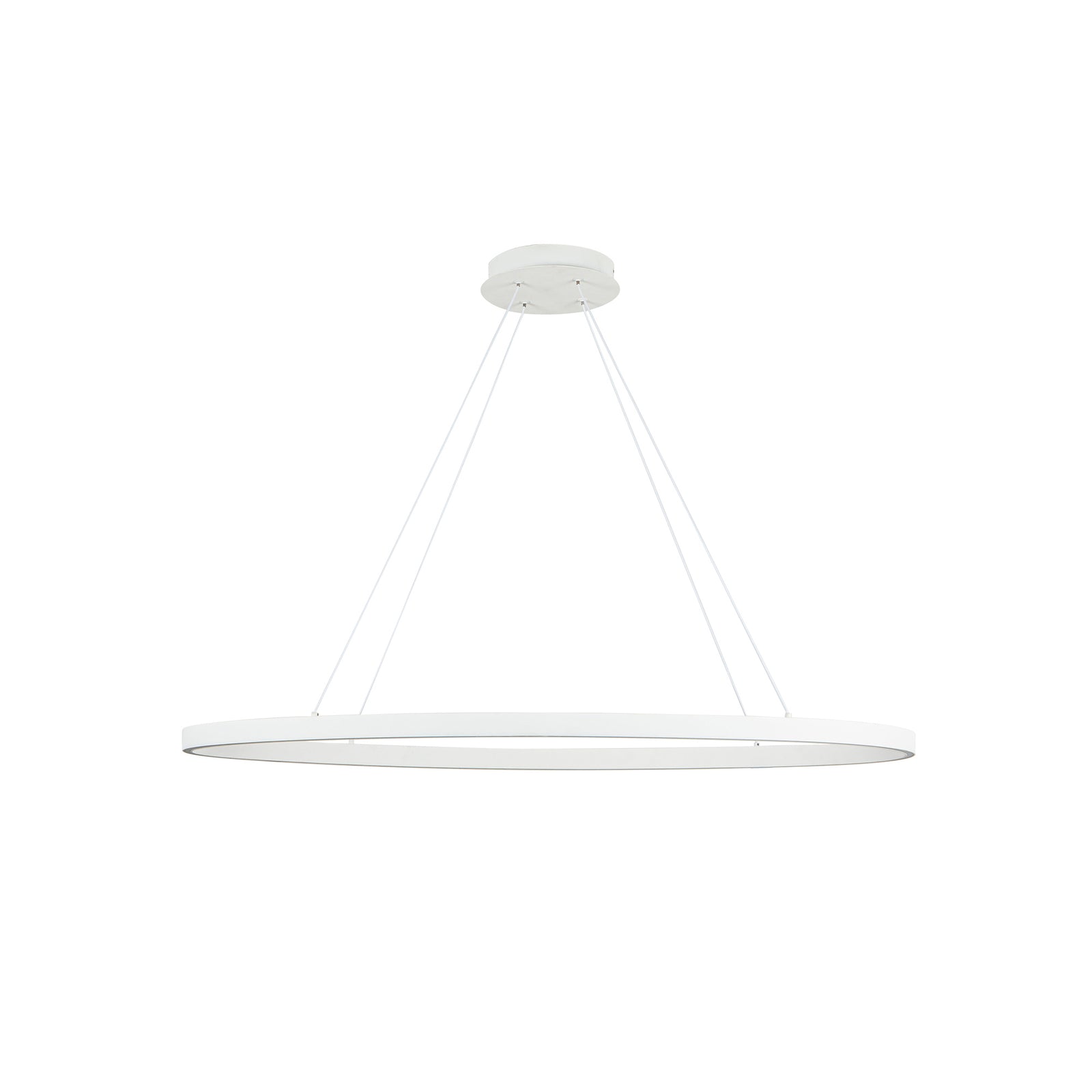 Ovale 40-in White LED Linear Pendant