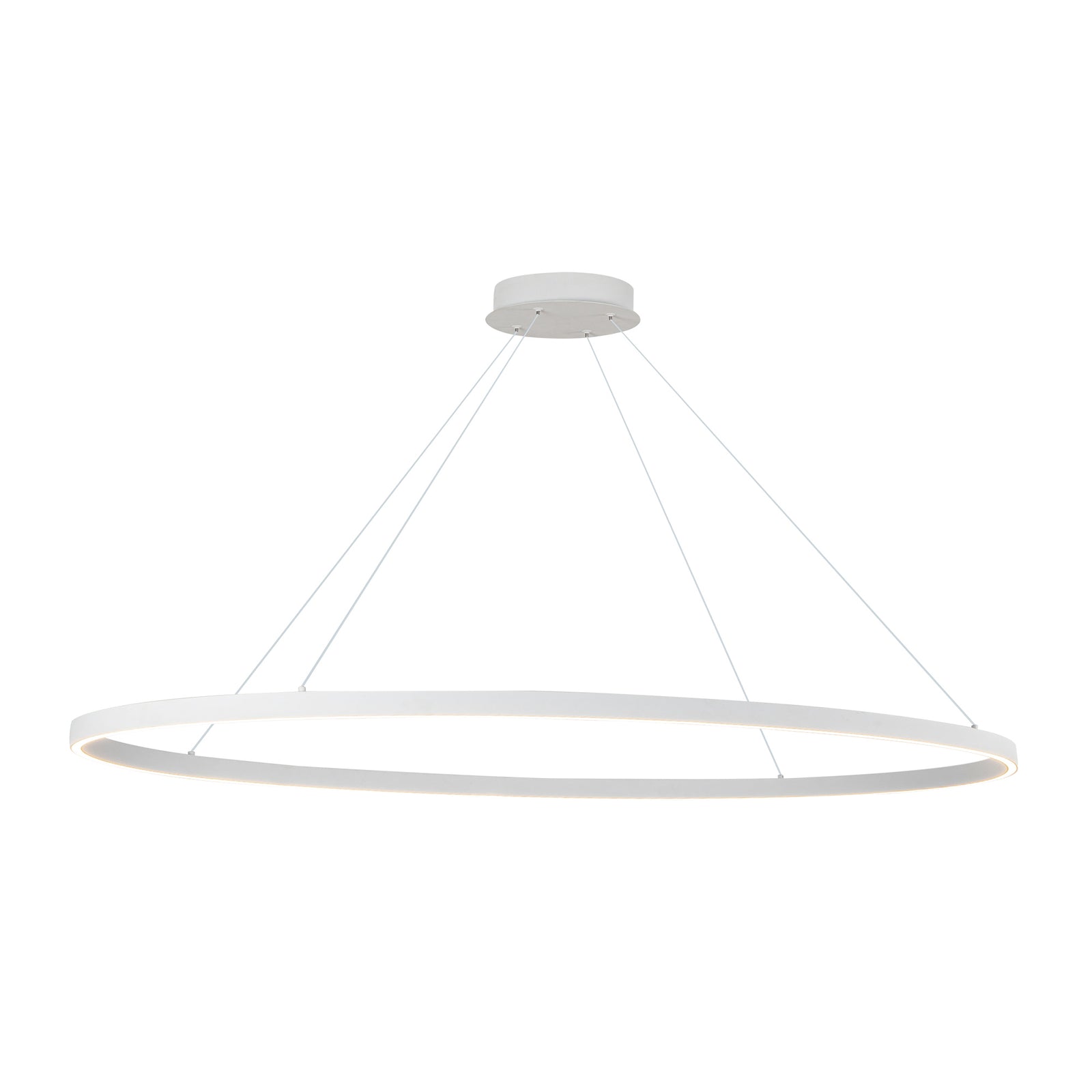 Ovale 53-in White LED Linear Pendant