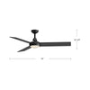 Owens 56-in Matte Black LED Fans