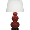 Oxblood Double Gourd Table Lamp