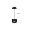 Oxford 5-in Black LED Pendant