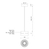 Oxford 5-in Black LED Pendant