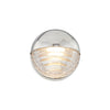 Palais 6-in Polished Nickel/Ribbed Glass LED Wall/Vanity